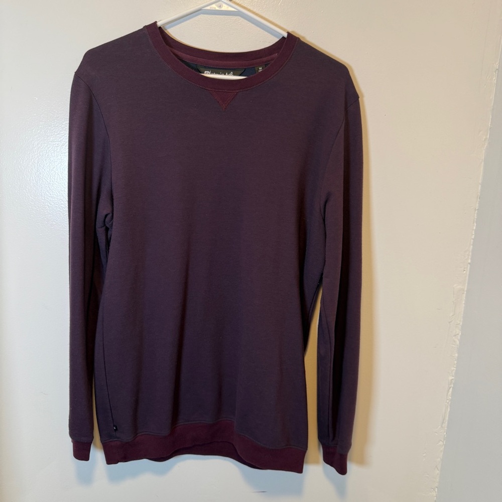 Travis Mathew long sleeve sweater shirt dark maroon men's size medium